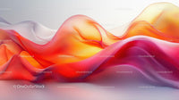 Vibrant Abstract Waves of Red and Orange