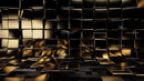 Luxurious Golden Abstract Geometric Interior Design