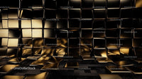 Luxurious Golden Abstract Geometric Interior Design