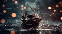 Dynamic Water Splash with Artistic Fluid Motion