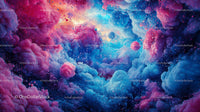 Vibrant Cosmic Clouds in Dreamlike Nebula Scene