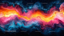 Vibrant Cosmic Swirl of Colors in Abstract Art