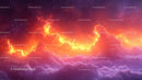 Vibrant Cosmic Clouds at Sunset with Starry Backdrop