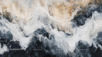 Abstract Fluid Painting with Swirling Marble Patterns