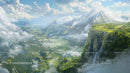Majestic Mountain Landscape with Lush Green Valleys