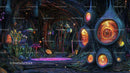 Enchanted Forest Pathway with Vibrant Glowing Orbs