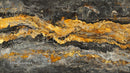 Abstract Marble Texture with Golden and Gray Veins