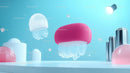 Futuristic Floating Jellyfish in Surreal Abstract Art