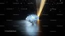 Brilliant Diamond Sparkling Against Radiant Light Beam
