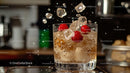 Refreshing Cocktail with Bouncing Ice Cubes