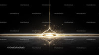 Dynamic Golden Liquid Splash in Abstract Art