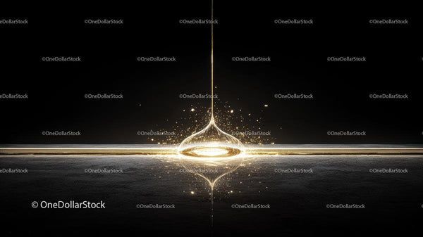 Dynamic Golden Liquid Splash in Abstract Art