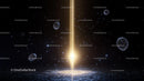 Mystical Cosmic Light Beam in Starry Night Sky