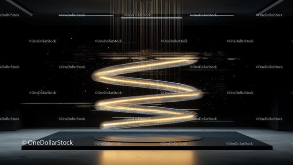 Glowing Spiral in Futuristic Art Installation