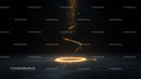 Mystical Golden Spiral Emanating from Glowing Circle