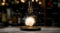 Exploding Light Bulb with Sparkling Particles