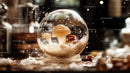 Enchanted Mushrooms in a Crystal Globe Display