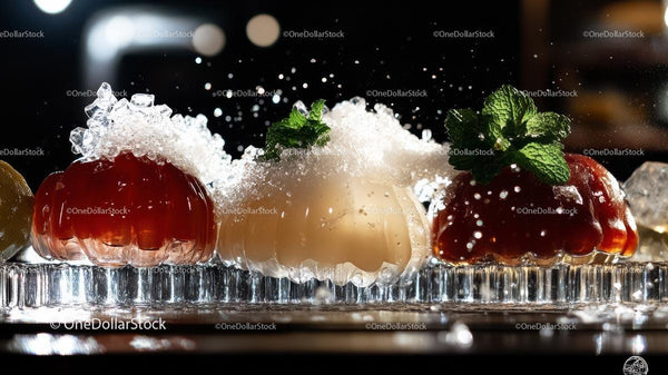 Vibrant Sparkling Drinks with Mint Garnish