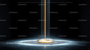 Mystical Glowing Object in Dark Room with Beam of Light