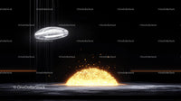 Futuristic Glowing Orb with Silver Halo