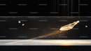 Elegant Abstract Golden Light Installation