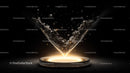 Explosive Energy Burst in Dark Futuristic Setting