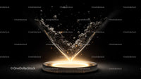 Explosive Energy Burst in Dark Futuristic Setting