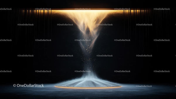 Abstract Golden Light in Dark Atmosphere