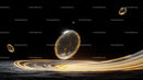 Futuristic Glowing Spheres in Cosmic Night Sky