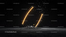 Futuristic Glowing Lines with Shattered Particles