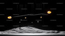 Celestial Installation Above Lunar Landscape