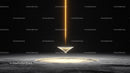 Futuristic Light Beam Over Dark Minimalist Background