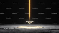 Futuristic Light Beam Over Dark Minimalist Background