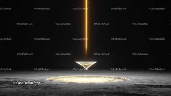 Futuristic Light Beam Over Dark Minimalist Background