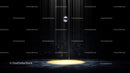 Futuristic Cosmic Sphere with Radiant Light Beams