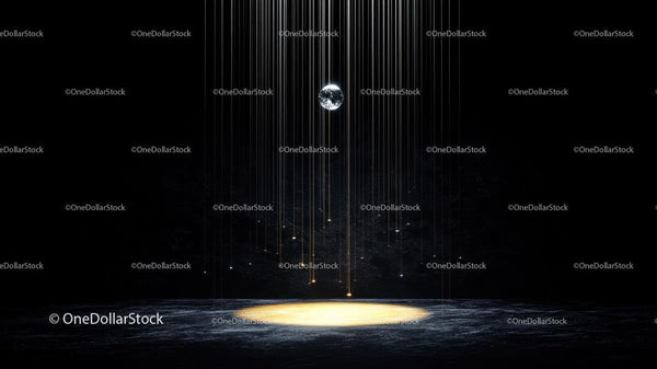 Futuristic Cosmic Sphere with Radiant Light Beams