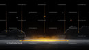 Futuristic Abstract Scene with Glowing Cosmic Elements