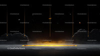 Futuristic Abstract Scene with Glowing Cosmic Elements
