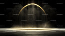 Elegant Golden Arch with Shimmering Particles and Light