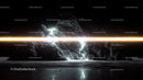 Futuristic Mountain with Glowing Horizontal Line