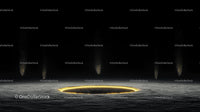 Mysterious Glowing Circle in Dark Abyss