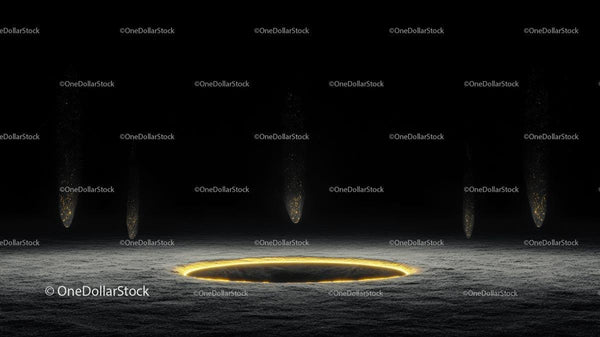 Mysterious Glowing Circle in Dark Abyss