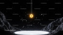 Surreal Cosmic Landscape with Glowing Orb