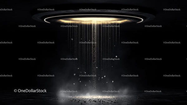 Futuristic Sci-Fi Light Beam in Dark Background