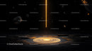 Dramatic Cosmic Scene with Glowing Light and Asteroids