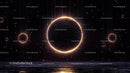 Glowing Cosmic Circles in a Starry Night Sky