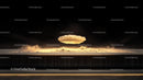 Floating Rock with Dramatic Dust Explosion