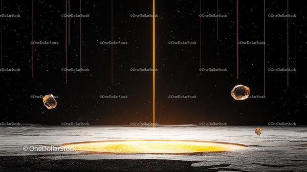 Ethereal Cosmic Scene with Glowing Light