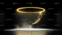 Futuristic Halo in Dark Minimalistic Interior