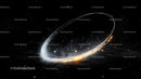Futuristic Glowing Ring in a Cosmic Space Scene
